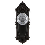 Grandeur Grande Victorian Plate Double Dummy with Chambord Crystal Door Knob