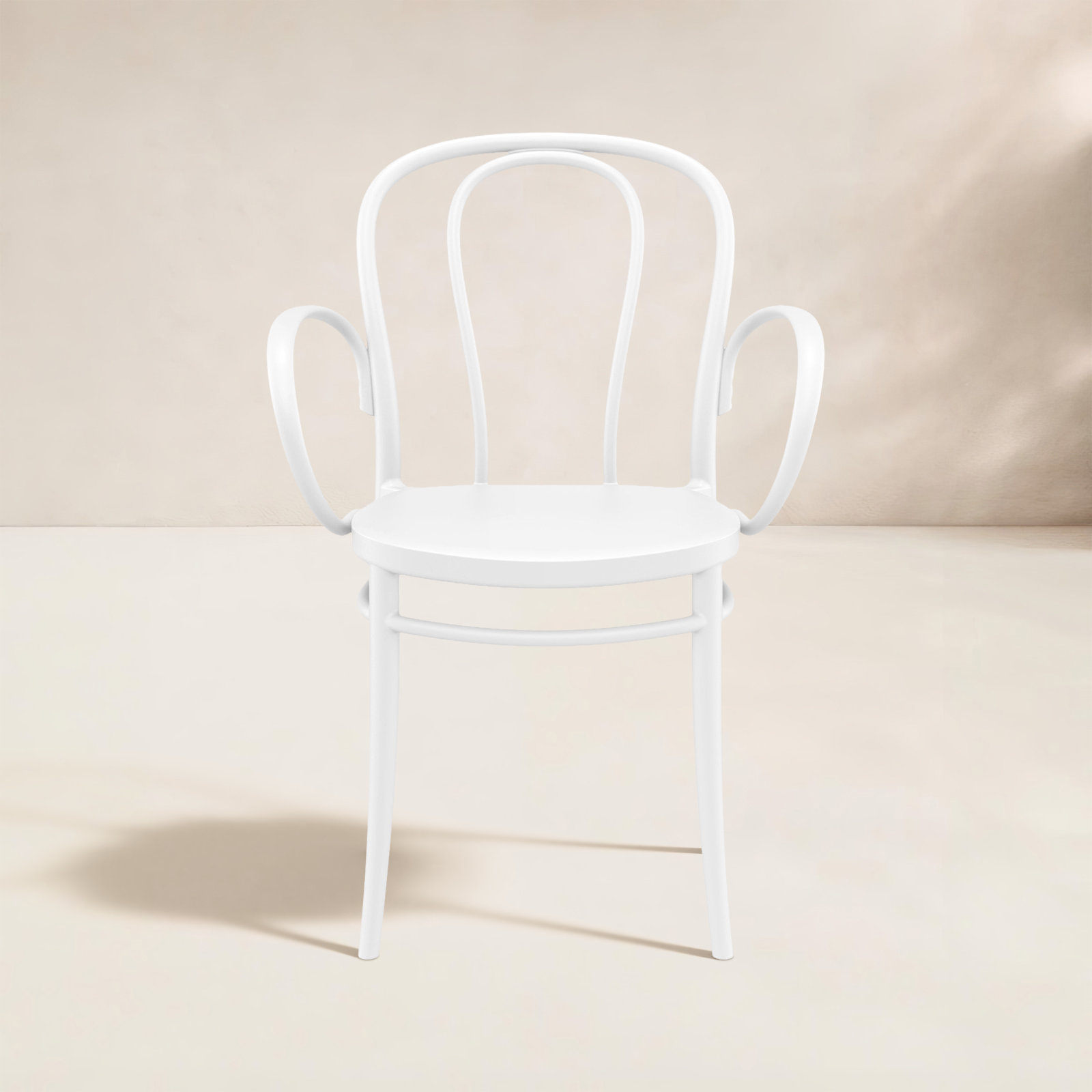 Farrah Stackable Patio Armchair, White