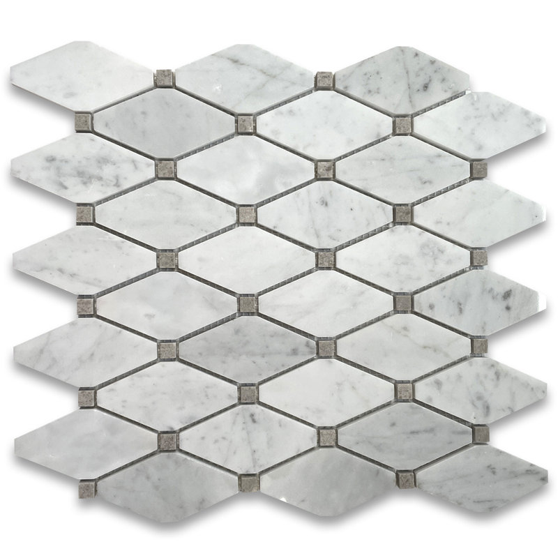 Carreau de mosaïque pour mur et plancher en marbre 12 po x 12 po