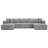 Boneless Modern Modular Oversized U-Shaped Sectional Sofa With 8 Pillows-865453918