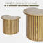 Pedestal Irregular Side Table