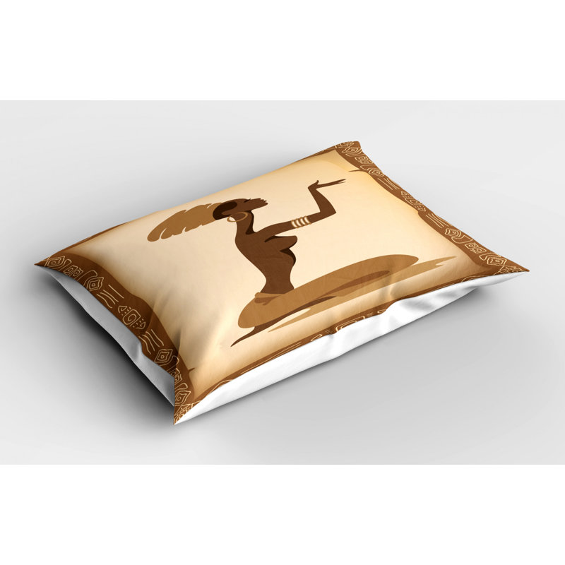 Brown Polyester Microfiber Piece Sham, Twin
