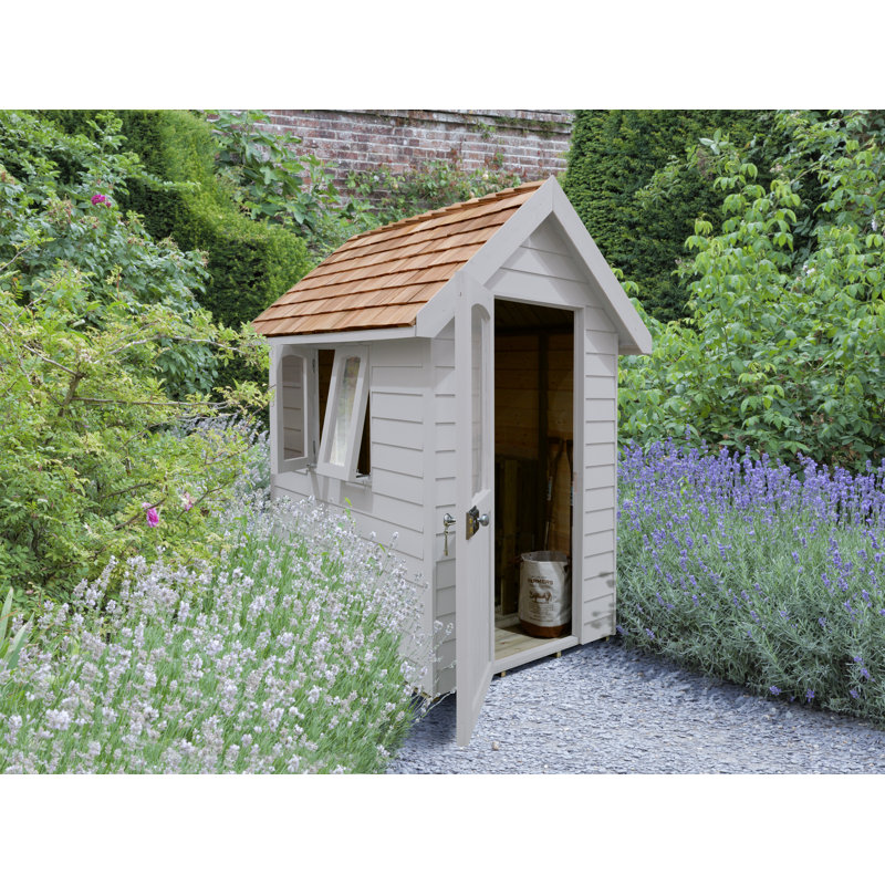 Forest Retreat 4 ft. W x 6 ft. D Overlap Apex Wooden Shed with Installation Service, Green