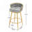 Swivel Counter Height Bar Stools Set Of 2,31.5"Bar Height Stools With Hand-Woven Backrest & Gold Metal Legs,Modern Low Back Upholstered Kitchen Chairs With Footrest For Island,Dining Room,Grey-1537592788
