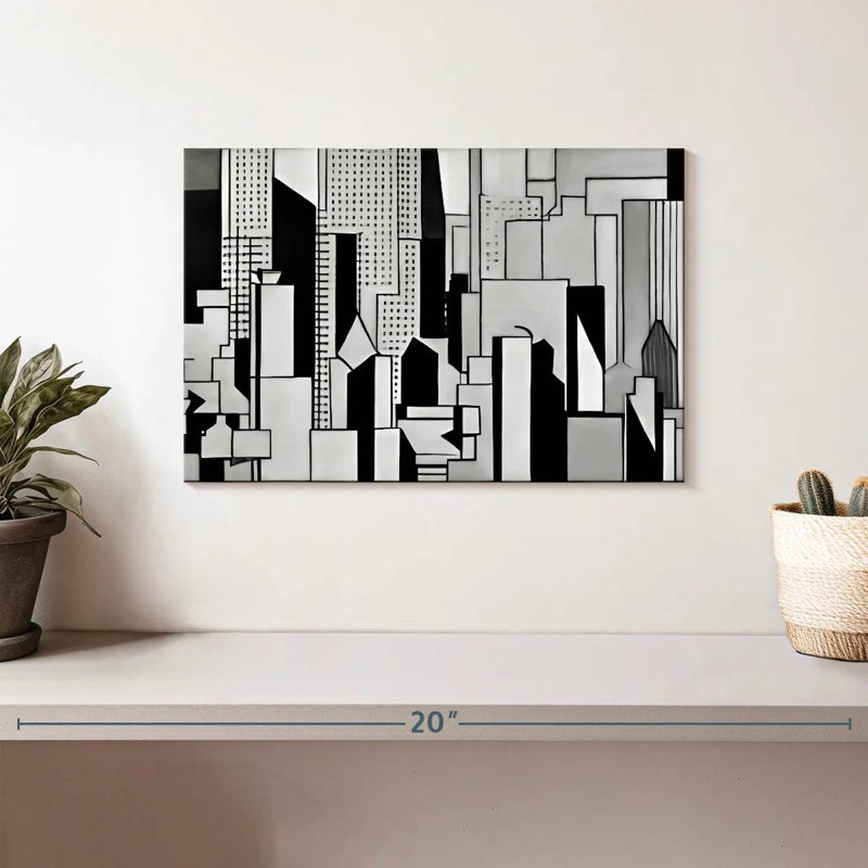Dallas Cityscape BW, H 8 po x l 12 po