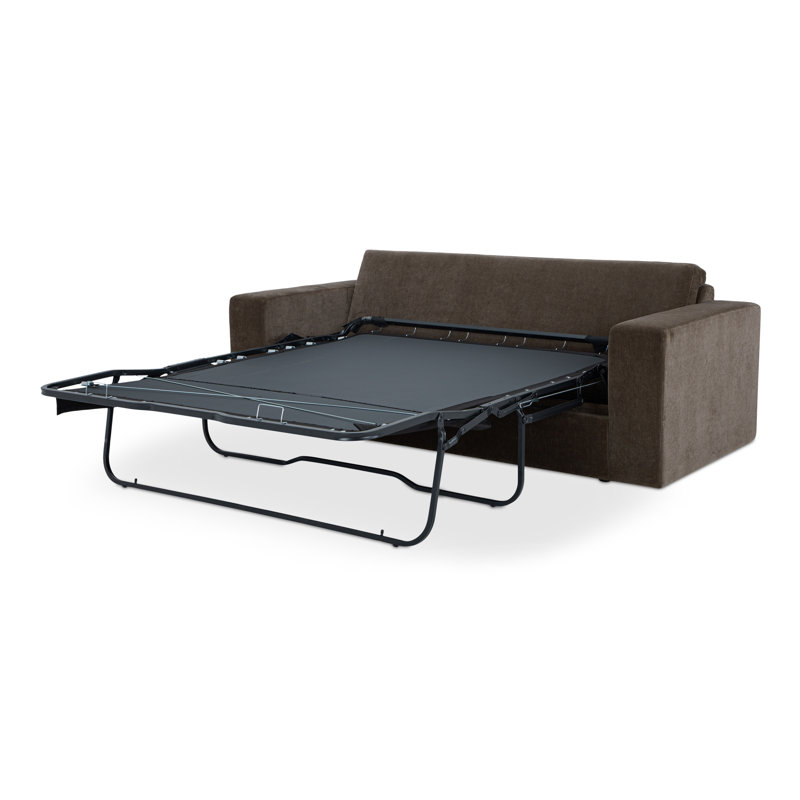 Kiran Sleeper Sofa, Charcoal Velvet