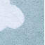 Solid Color Handmade Tufted Novelty 3'7" x 5'7" Cotton Area Rug in Blue/ Soft blue-124968254