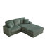 Canapé de 84 pouces en velours côtelé 3 places avec 3 coussins de dossier, 2 coussins décoratifs, 2 repose-pieds, 2 espaces de rangement et cannelures de maintien des tasses Canapé confortable pour le salon-1116258486