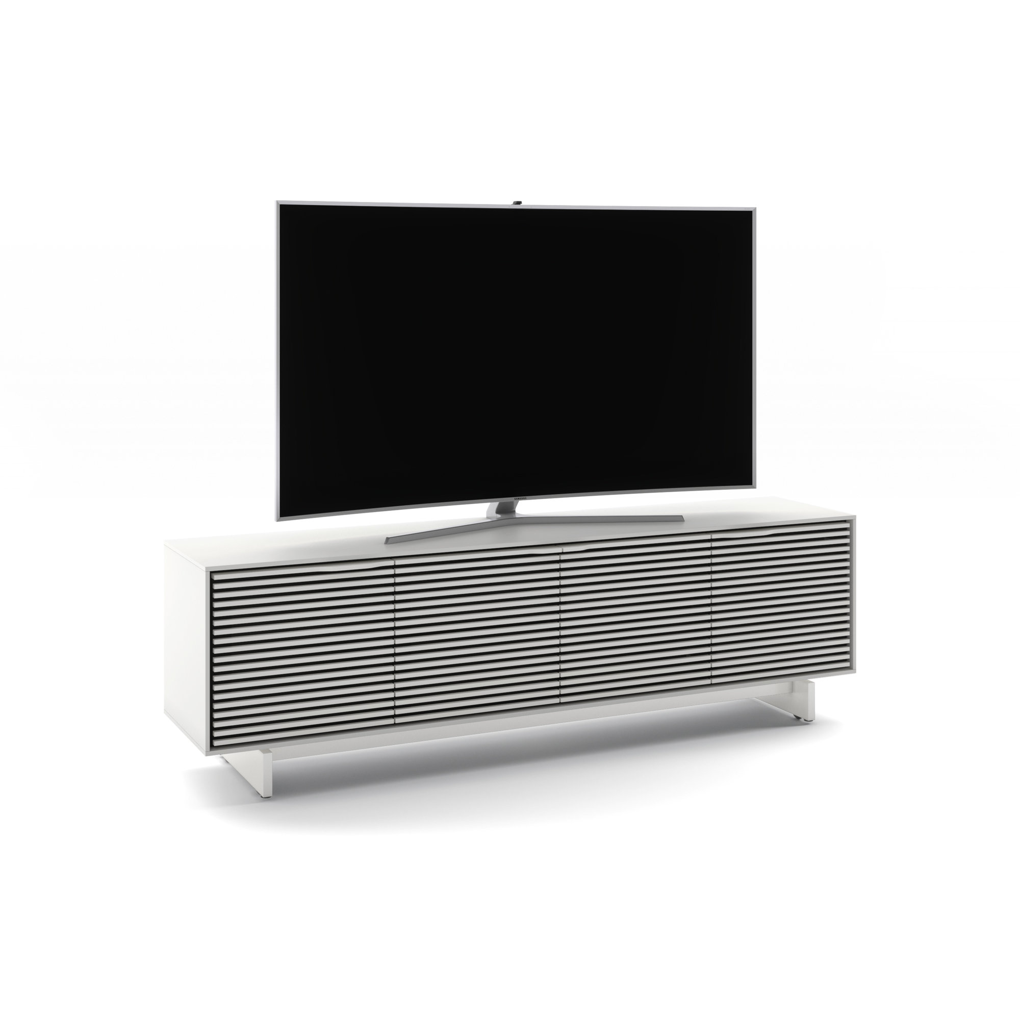 Align 81'' Media Console, Satin White, 25"H x 81"W x 18"D
