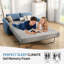 Matelas en mousse viscoélastique gélifiée de 4 po pour canapé-lit, L 72 po x l 53 po, matelas seulement-777629206