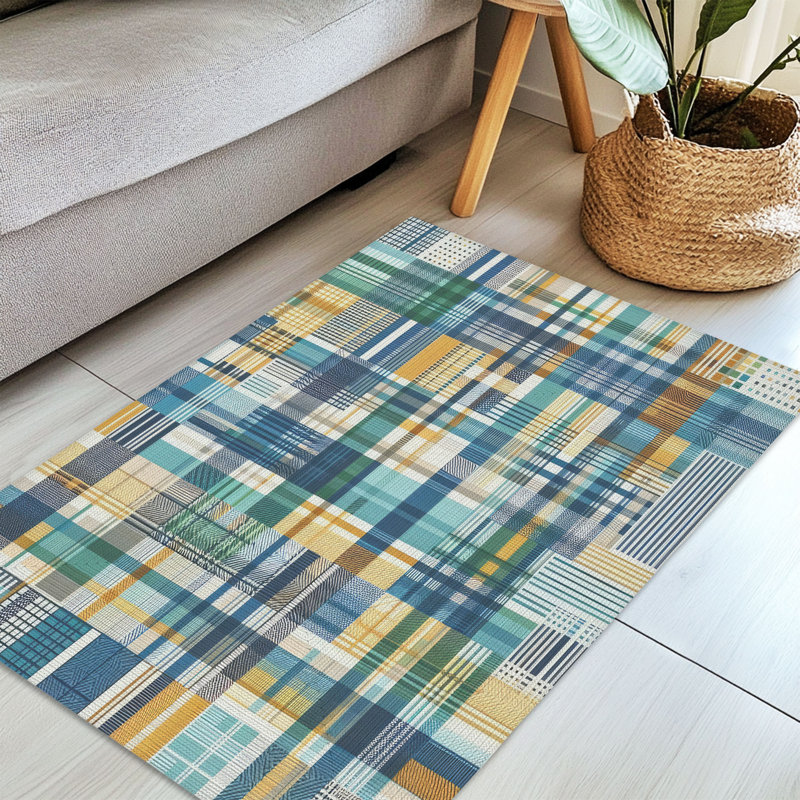 Tapis tressé à carreaux Classic, Rectangulaire 3 pi x 5 pi
