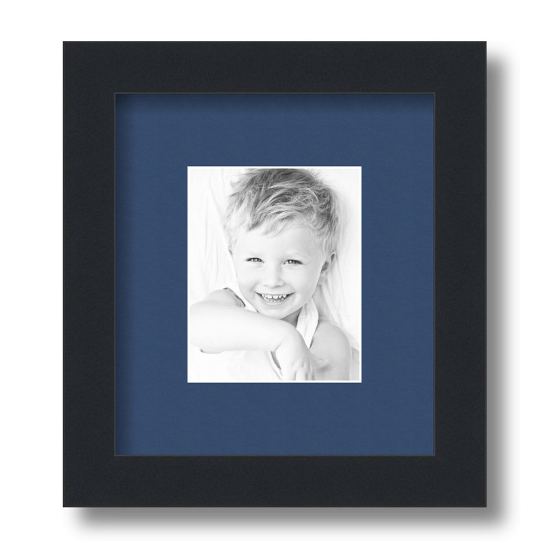 Cadre photo noir satiné Arttoframes, Bleu de Delft