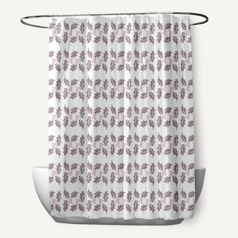 Rideau de douche Jaclin par E by Design, Mauve clair