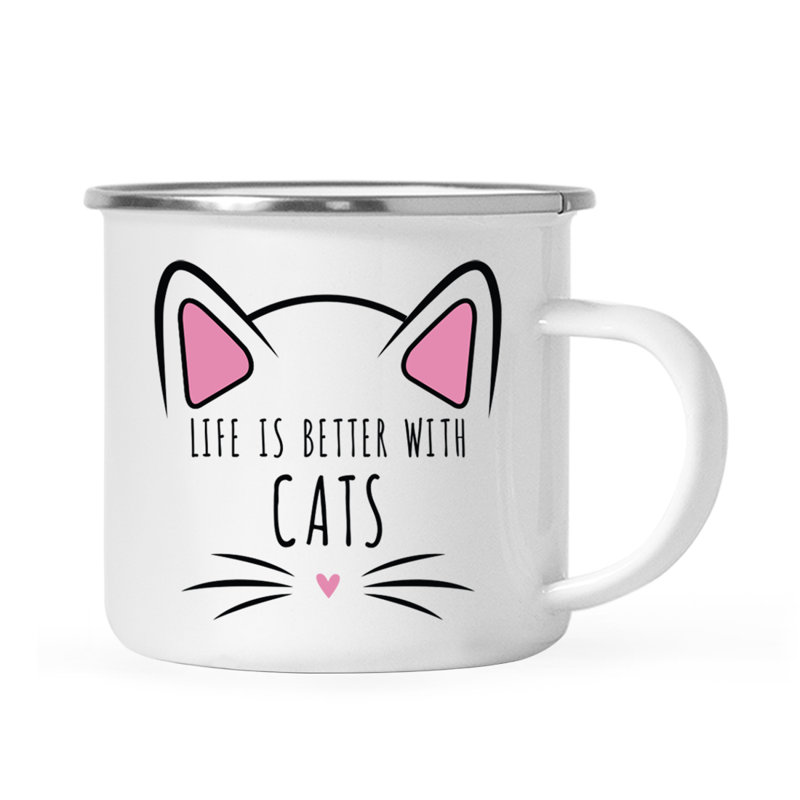 Tasse à café «Funny Cat Lover Campfire», « Life is better with Cats »