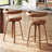 Faux Leather Swivel Bar Stools (Set Of 2)-1271729987