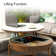 Espedita Modern Round Lift-Top Coffee Table Set with Storage & 3 Ottomans, Pre-Assembly