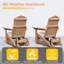 Fauteuil coulissant en PEHD Adirondack, fauteuil à bascule coulissant semblable au bois, fauteuil de foyer réglable à 3 positions avec porte-gobelet pour pelouse, terrasse et bord de piscine-1344119899