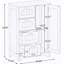 Armoire de rangement autoportante blanche avec tablettes réglables