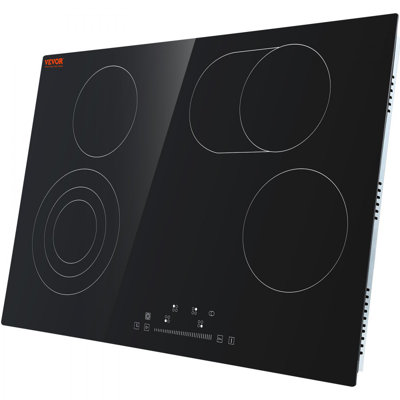 Built in Electric Stove Top, 30.3 x 20.5 inch 4 Burners, 240V Glass Radiant Cooktop