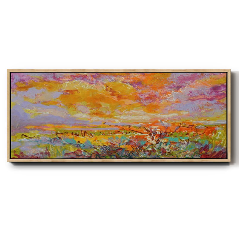 Toile encadrée de qualité supérieure Radiance, H 8 po x l 20 po x P 1,5 po, Toile naturelle avec cadre flottant