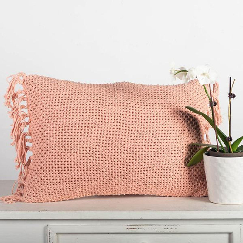 Housse de coussin réversible en coton Bolyea
