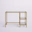 Bureau moderne moderne compact or avec tablettes peu encombrantes-31773248