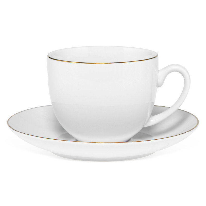 Creger Porcelain Mug, White/Gold