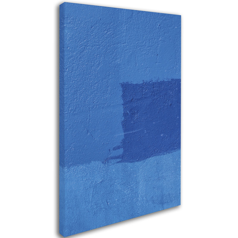 Eyron 'Abstract Blue' Painting Print on Wrapped Canvas, 19" H x 12" W x 2" D