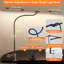 Lampe de bureau 24 W à DEL avec pince | 4 barres de tête, 5 modes de couleur, gradation continue, minuterie et fonction de mémoire, éclairage de bureau, architecte, postes de travail multi-écrans