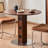 Walnut Round Solid Wood Dining table-1711498509