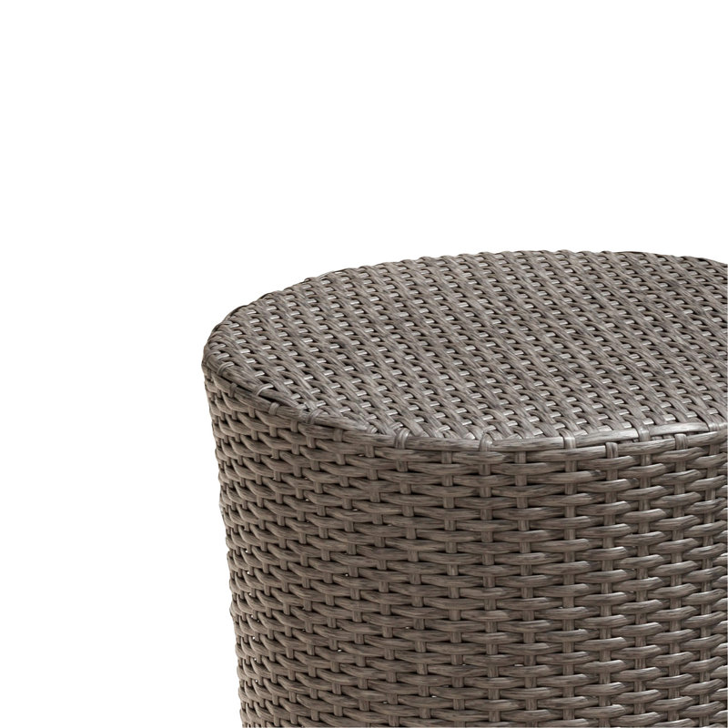 Elegant Outdoor Side Table - Grey, Stable Frame Grey , Iron