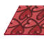 Tapis rouge en laine à motif géométrique-645130669