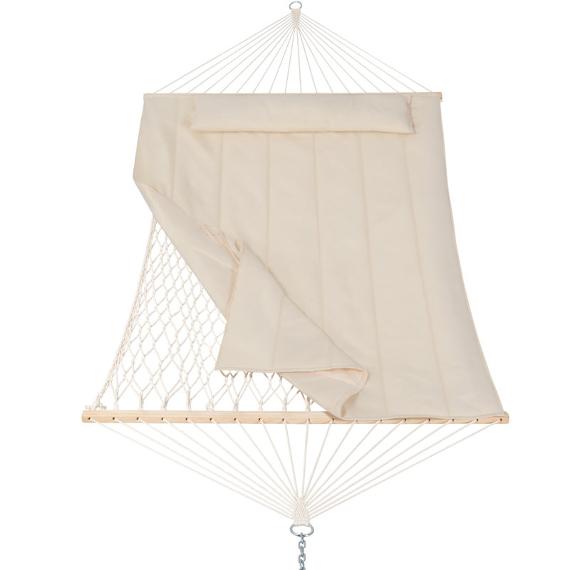 Hamac double à barre d'écartement Volkrad, Beige