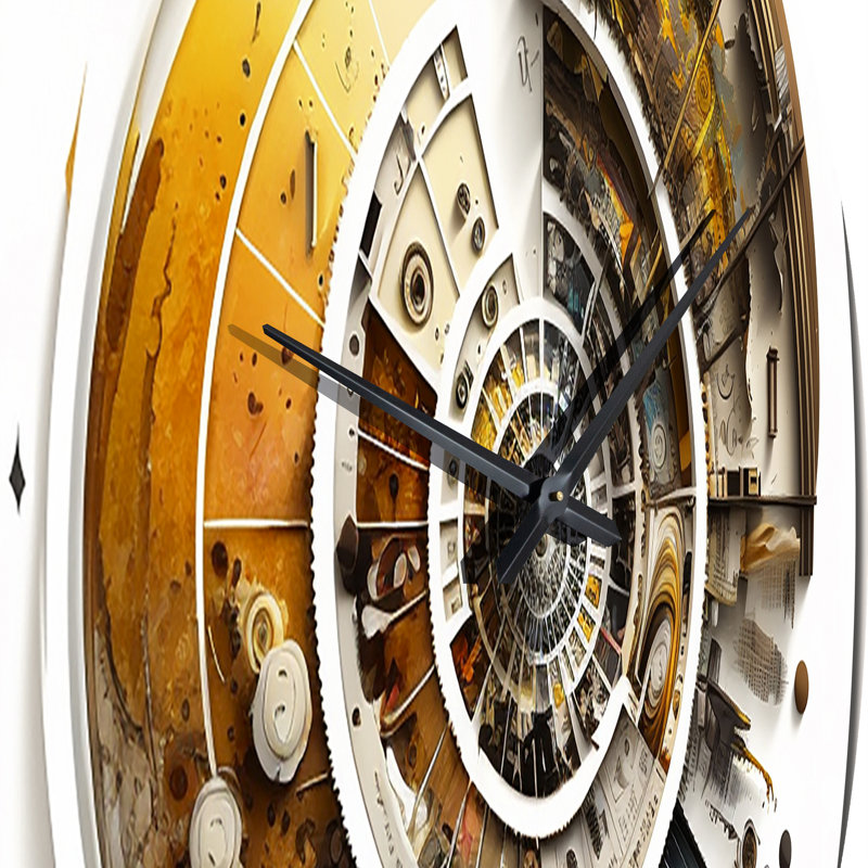 Horloge murale en forme de C, Grand