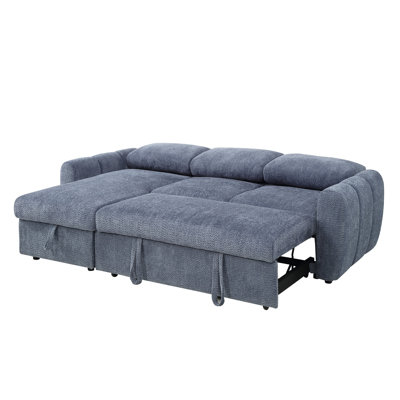 Canapé modulaire réversible beige avec couchette et rangement Nouriel