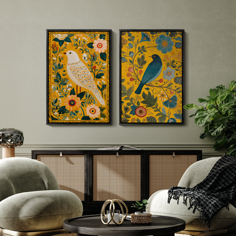 Art mural encadré, rétro, antique, classique pour chambre à coucher - 16 po x 24 po x 2 panneaux, Noir, H 24 po x l 16 po