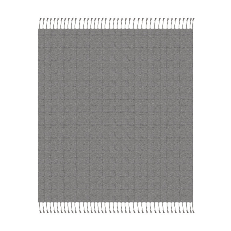 Heather Madiera Luxurious Cotton Throw, 60" x 50", Light Gray