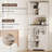 Corner Storage Cabinet, Farmhouse Small Floor Corner Cabinet with Door and Adjustable Shelf, Narrow Cabinet Organizer for Bathroom,Pantry, Living Room, Kitchen