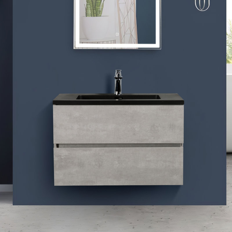 29.5'' Single Bathroom Vanity with Resin Top