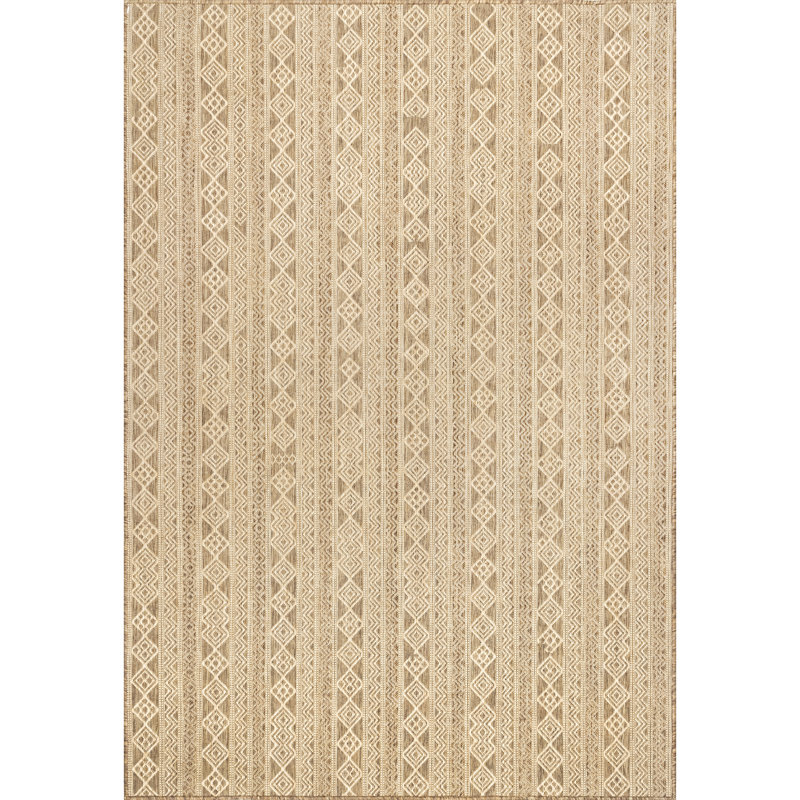 Tapis intérieur / extérieur Brys Tribal, Rectangle 6 pi 7 po x 9 pi