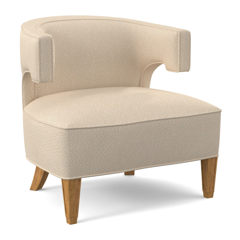 Chaise Laurel, Ambre, 100 % polyester ivoire filigrane