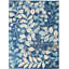 Tapis bleu marine à motif floral Leeming-1943857610