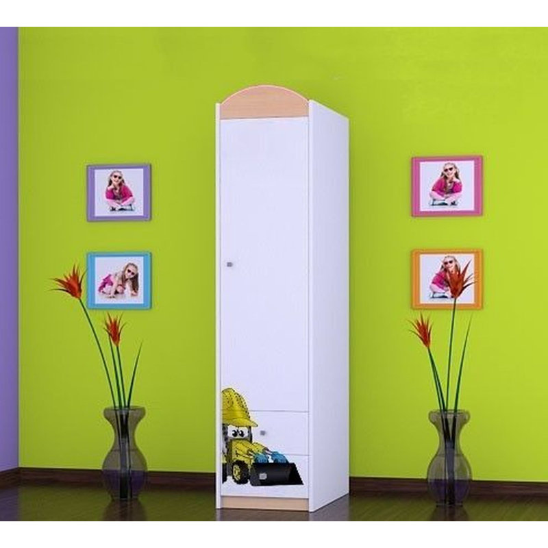 Kiro 1 Door Wardrobe, Beige