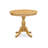 3 Piece Dining Set Contains a Round Kitchen Table with Pedestal and 2 Light Tan Linen Fabric Parson Dining Room Chairs, Oak-2038173625-2038173569
