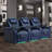 Leather Power Reclining Home Theater Seating with Cup Holder-708472627