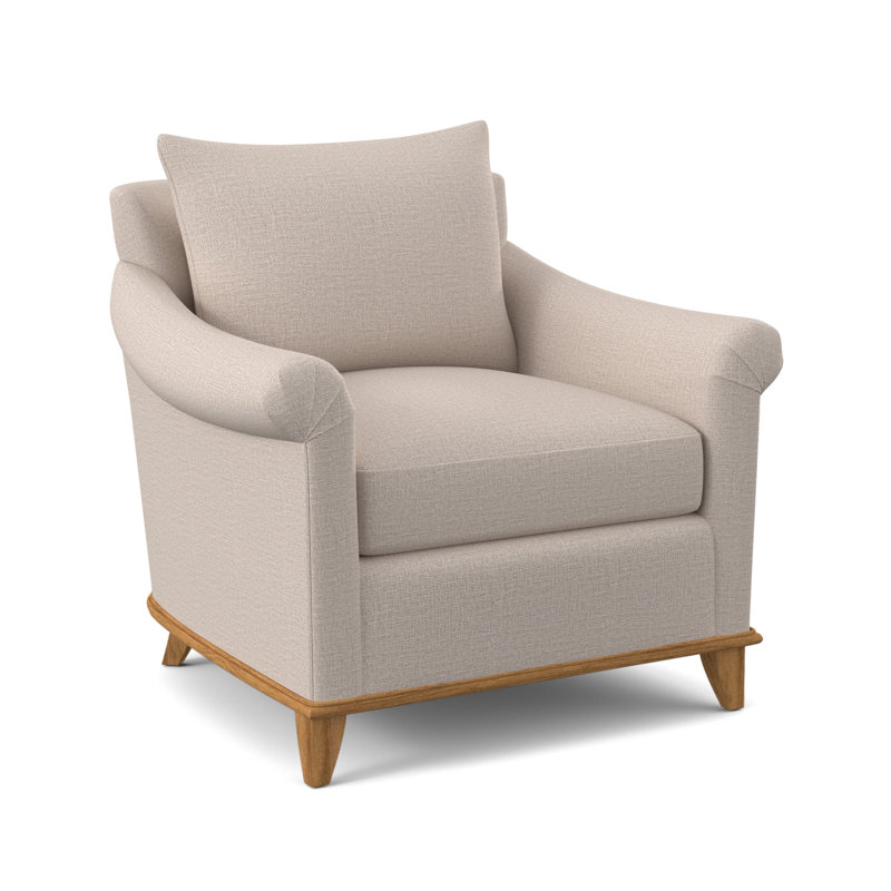 Drake Upholstered Armchair, Amber, Elise Linen