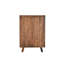 Commode standard 36 po à cinq tiroirs en bois massif brun foncé