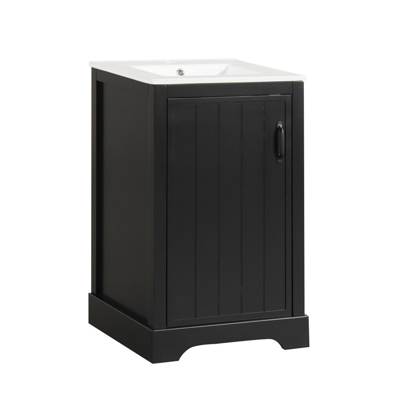 Bathroom cabinets with sink, Black