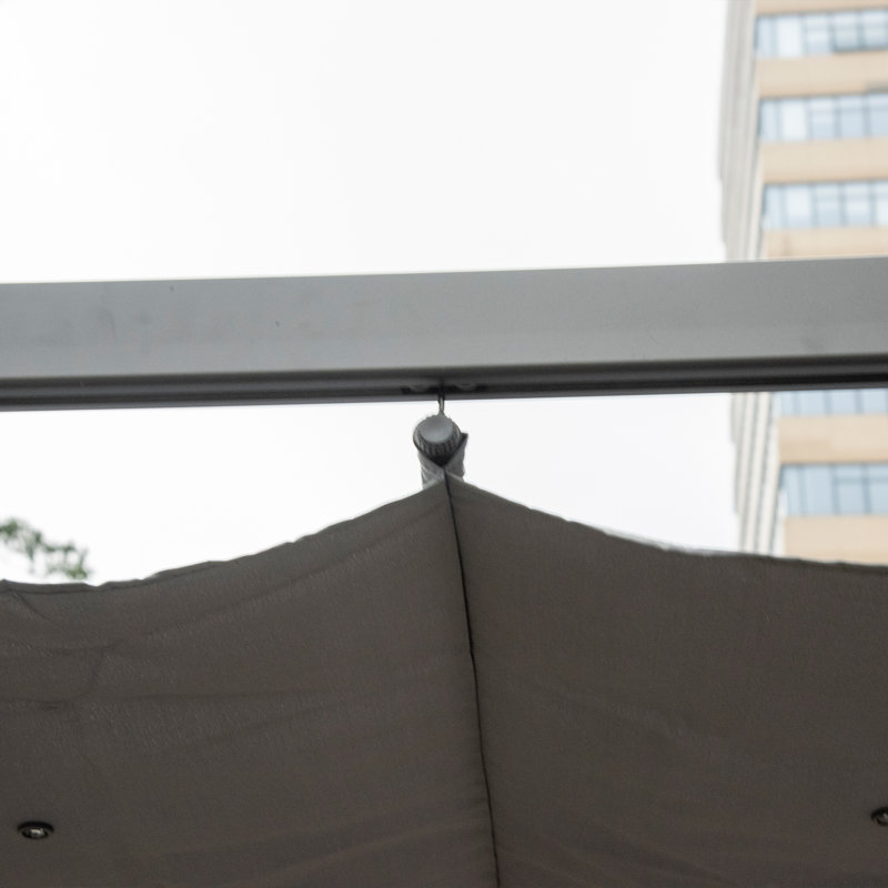 Aaliyahrose 3 x 3 m Pergola Retractable Roof Canopy Garden Gazebo Dark Grey