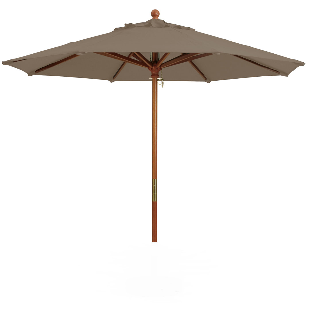 Grosfillex Wooden 9' Market Umbrella Grosfillex Expert Fabric 